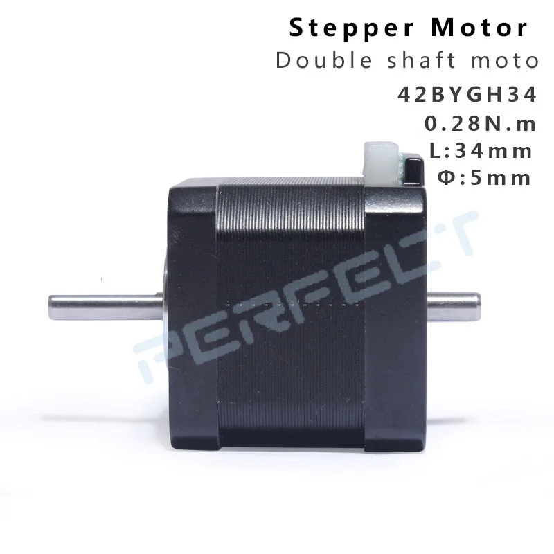 Closed Loop Stepper Motor Nema 17 - Doppelwellenmotor 42BYGH34 Nema 17 Schrittmotor 0,28N
