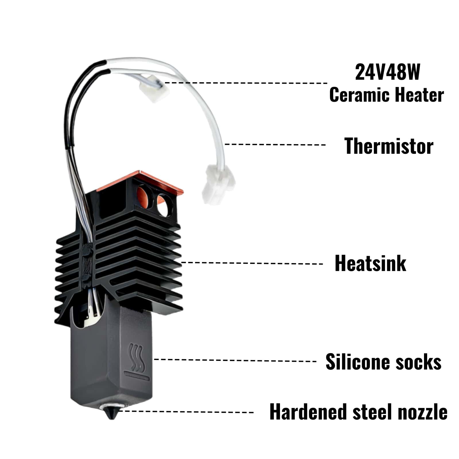 Gehärtete Stahldüse Hot End fü – High Flow Ceramic Hotend Bewertung und Preis